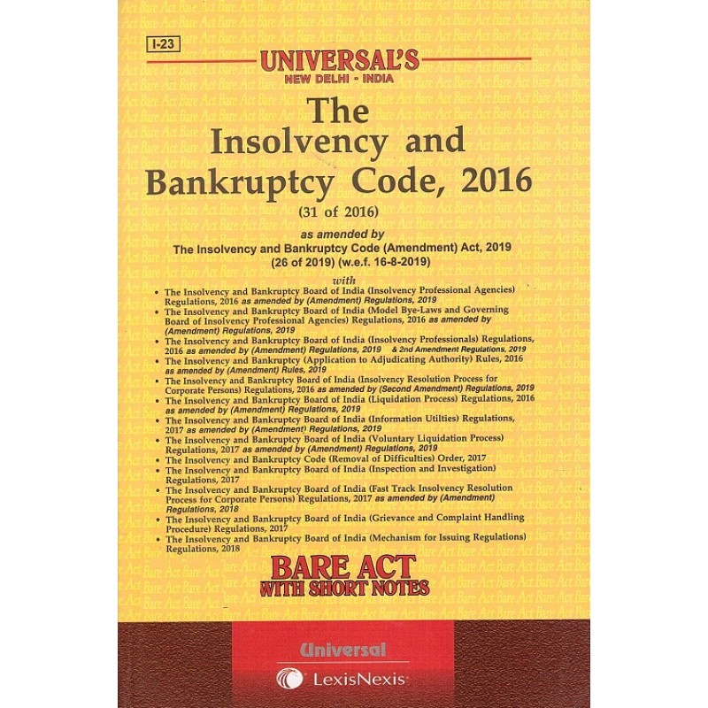 Universal S Bare Act On The Insolvency And Bankruptcy Code 2016